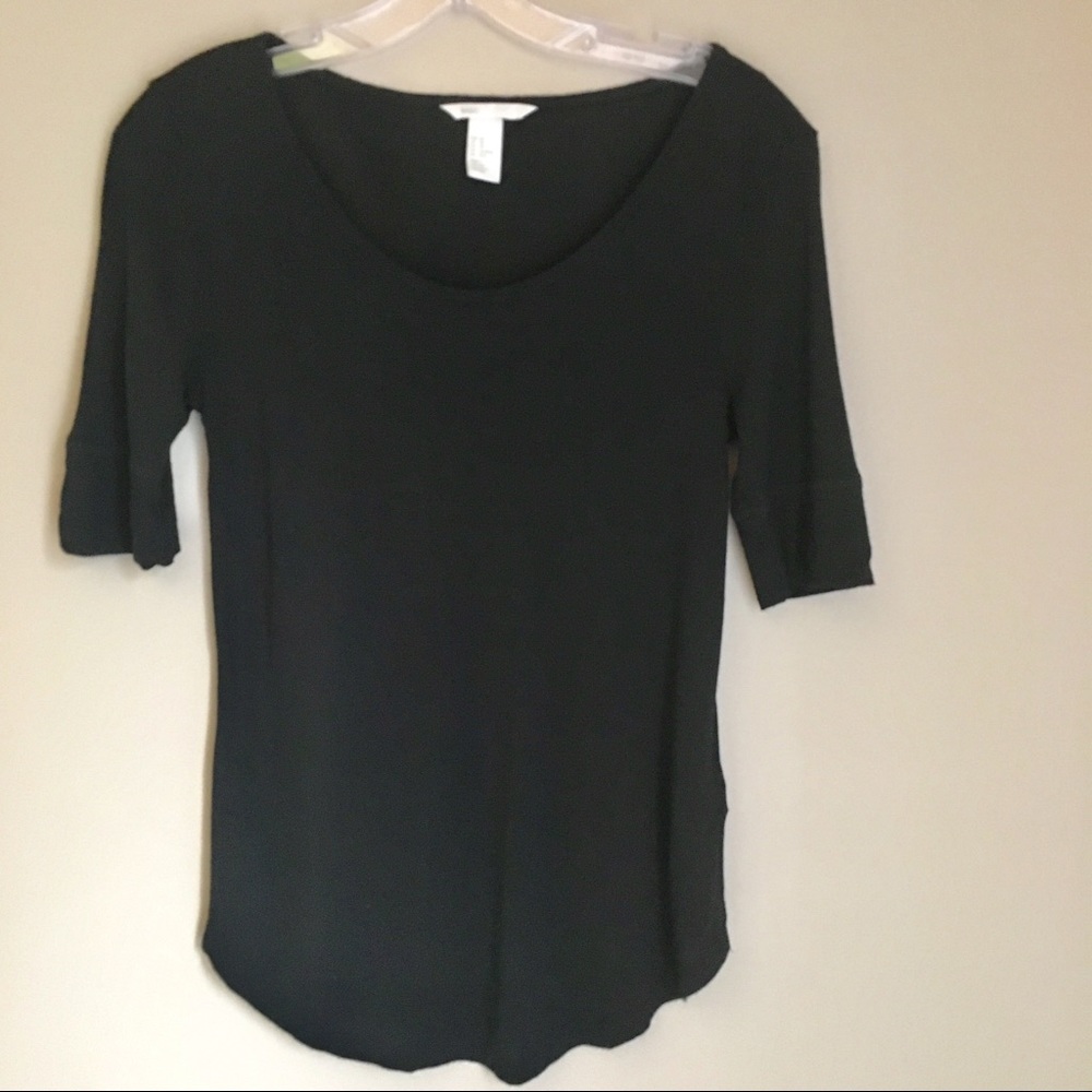 H&M Basic Black T-Shirt XS Extra Small